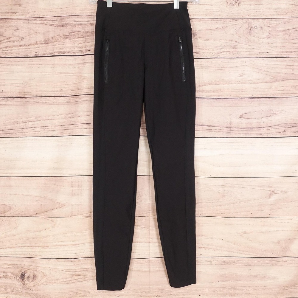Athleta Leggings Womens 0 Black Headlands Hybrid Tight Ankle Zip Pockets Hiking